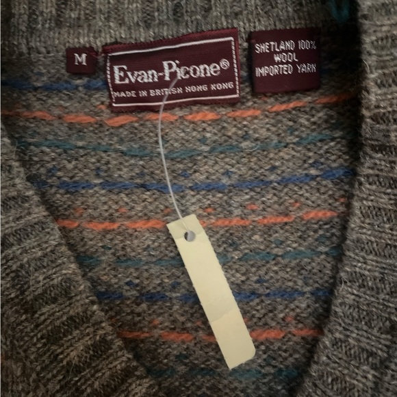 Vintage Evan-Picone wool sweater( made in British hong kong) sz m - Picture 5 of 8
